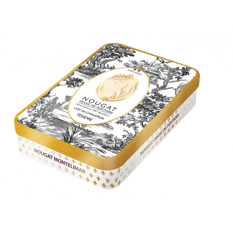 Nougat de Montélimar tendre Boîte métal Château 200g